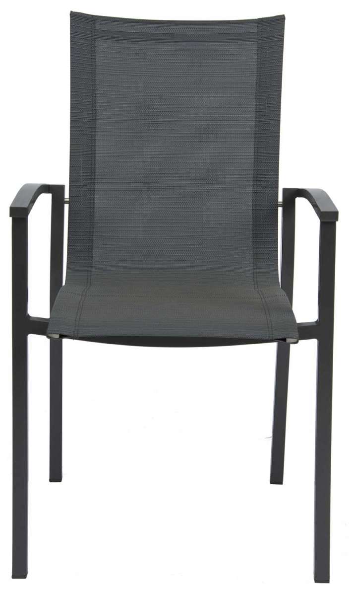 Gartenstuhl aus Textilen in grau, stapelbar | Mobile Wohnspass