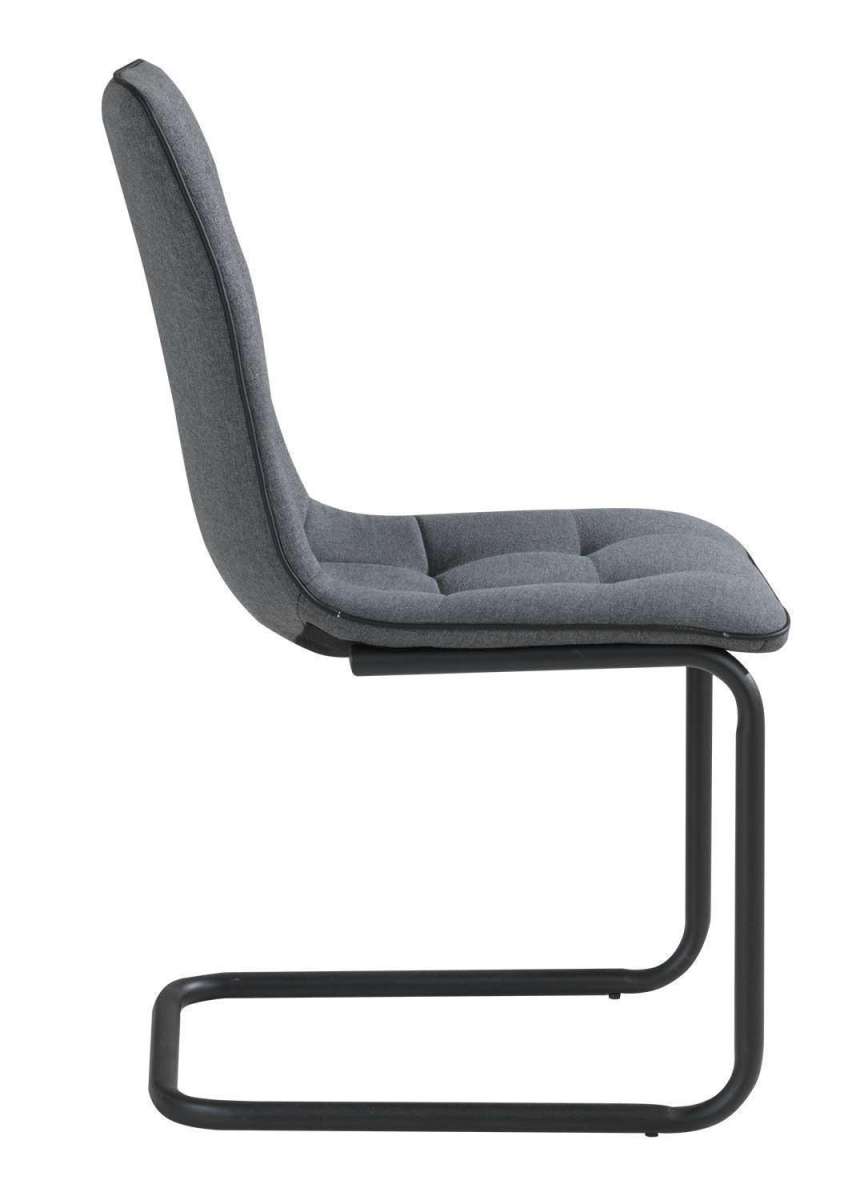 Esszimmerstuhl in dunkelgrau aus Webstoff | Mobile Wohnspass