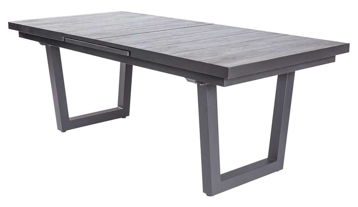 Gartentisch aus Keramik in grau, 200 x 100 cm, ausziehbar Mobile Wohnspass