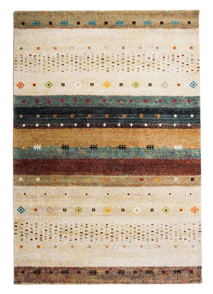 Teppich aus Polypropylen in Rot - Creme | Mobile Wohnspass