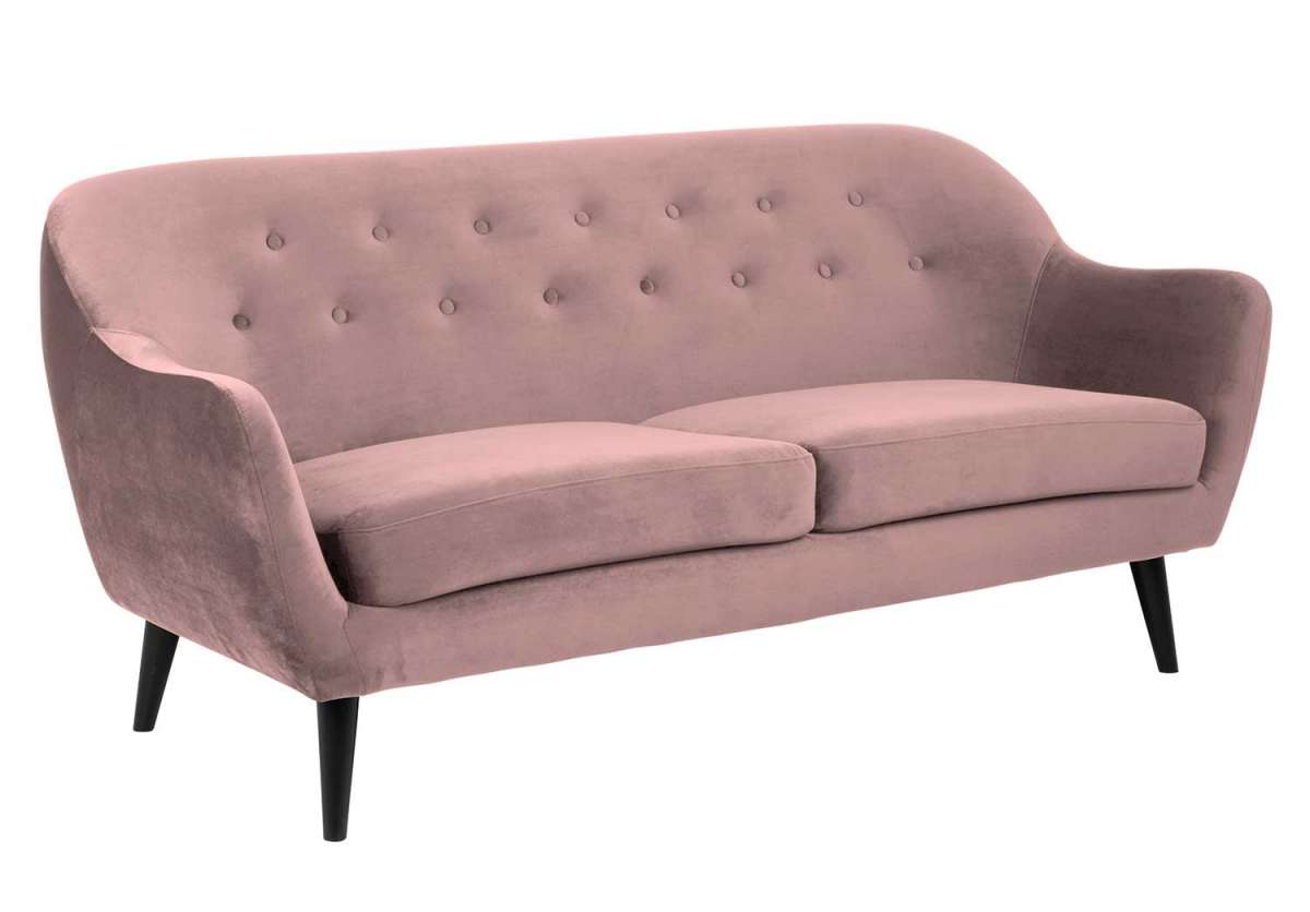 Sofa aus Samt in rose | Mobile Wohnspass